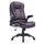 Fauteuil de massage de bureau avec chauffage en simili cuir marron 62x68x121 cm