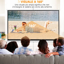 Telo per Proiettore Pieghevole da 100" con Treppiede Regolabile 235,8x8x136 cm in Plastica e Metallo Bianco 