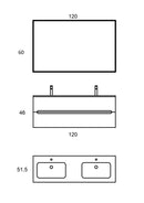 Mobile Bagno Sospeso 121cm TFT Swing Rovere Scuro