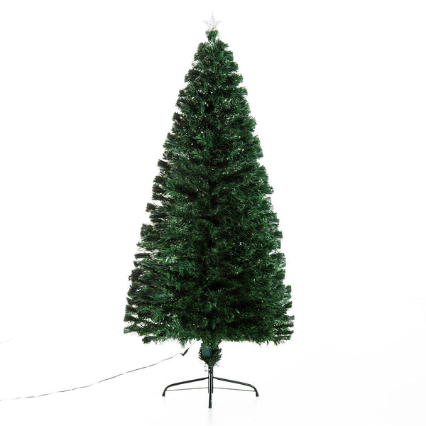 Sapin de Noël Artificiel 180 cm 230 Branches en PVC avec Lumières LED Vertes acquista