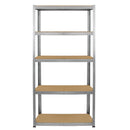 Set 5 Scaffali Senza Bulloni 90 cm 4 Lineari 1 Angolare in Acciaio 