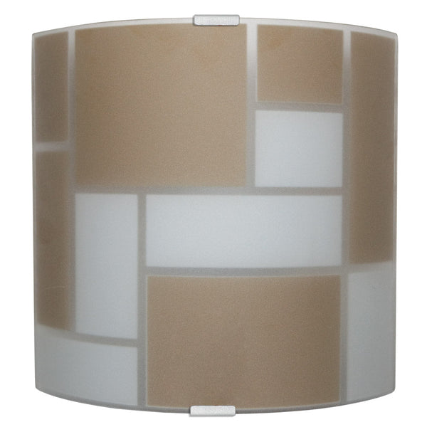 Applique 1xE27 Argent Cadre Verre Plaque Blanc-Marron E-Energy Dora online