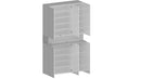 Armadio Scarpiera 6 Ante e 1 Ripiano a Ribalta 114x35x200 cm Savona 6A 1R Bianco Opaco/Larice Bianco  