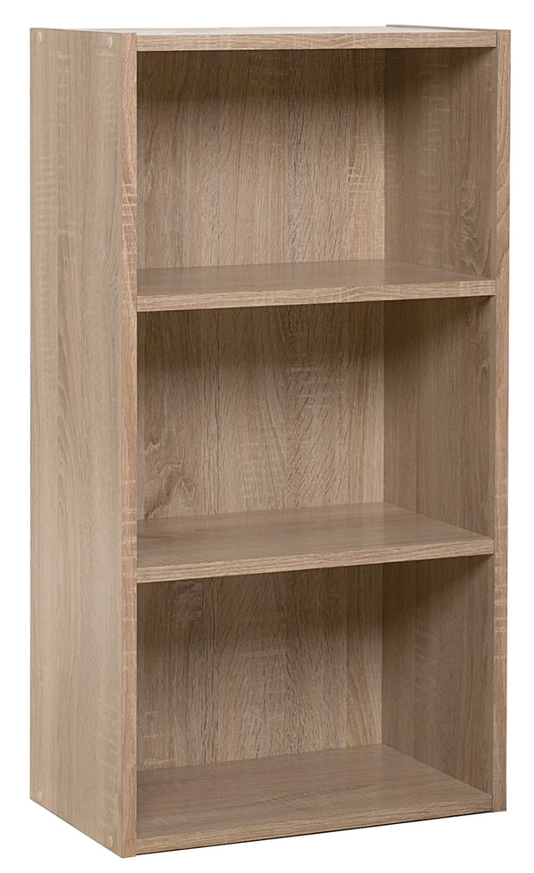 Bibliothèque à 3 étagères en aggloméré de chêne Fumer Rock sconto