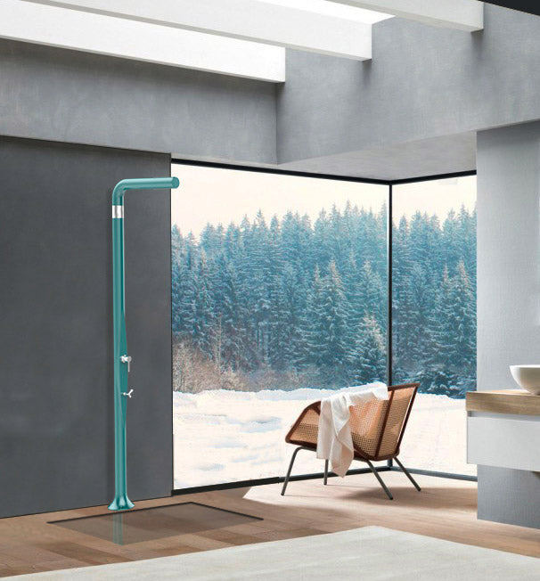 Doccia da Esterno Giardino Miscelatore e Lavapiedi Arkema Funny Yang Verde Scuro