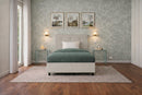 Letto 1 Piazza e Mezza Contenitore Imbottito Similpelle Tortora Boxmax Testata Button Varie Misure