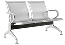 Panca per Sala Attesa 2 Posti in Acciaio da Ufficio Argento