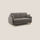 Canapé lit 3 places 200x94x97 cm en tissu taupe