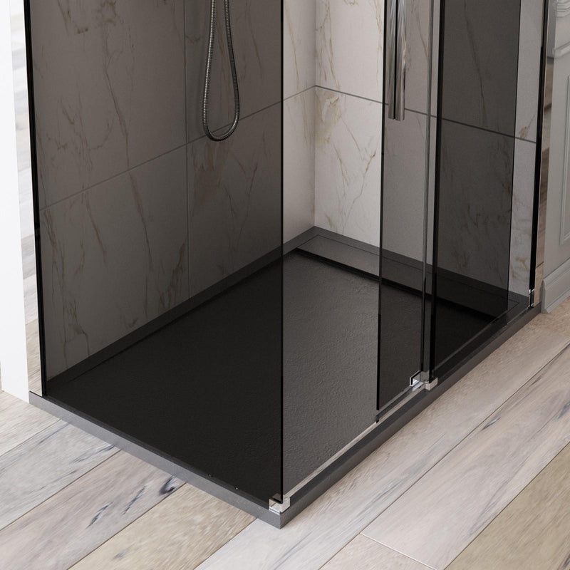 Box Doccia angolare 150x75 cm 1 anta Scorrevole in Cristallo Fumè 8mm H195 Bonussi elise Seconda Scelta