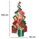 Albero di Natale Luminoso con Pacchi Regalo Decorazione Natalizia 192 cm 544 LED