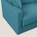 Divano Letto 3 Posti 186x92x96 cm in Tessuto Azzurro