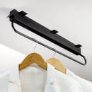 Appendiabiti Estraibile 80 cm in Alluminio e Plastica Emuca Nero