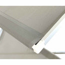 Lettino Prendisole da Giardino 181x60xH39 cm in alluminio ecrù Bagnino