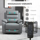 Poltrona Alzapersona Elettrica 91x86x101 cm in Similpelle Grigio