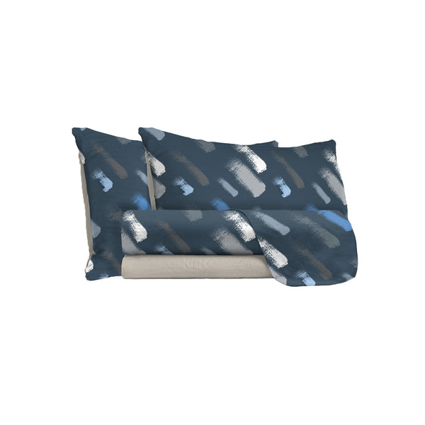 Ensemble de draps avec impression au-dessus et au-dessous et taies d'oreiller craie différentes tailles acquista