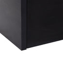 Scatola Multiuso in Legno con Cassetto Scorrevole Nero 70x60x42 cm 
