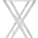 Set Tavolino e 2 Sedie Pieghevoli da Giardino Teresa Bianco 