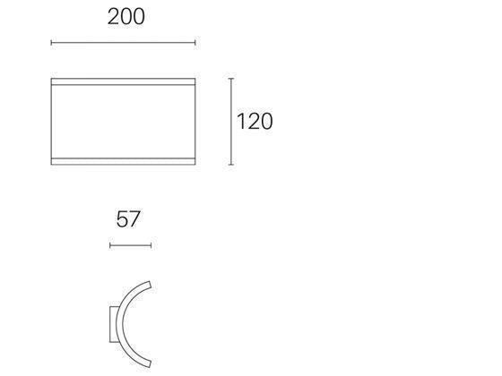 Applique da Esterno a LED 6W+6W 3000K Sovil Bianco
