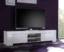 Mobile TV 2 Porte 2 Nicchie 190x50x45cm TFT  Eos Bianco Lucido