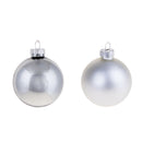 Set 24 Palle di Natale da Appendere Ø 4 cm in Vetro Argento