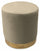 Pouf Repose-pieds Ø46x48 cm en Velours Tortora Soriani