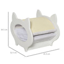 Cuccia per Gatti in Legno 45,5x32,5x34,5 cm con Tiragraffi  Bianco