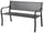 Banc 2 Places 128x53x80 cm en Fer Vorghini Lazise Anthracite
