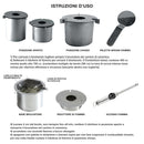 Camino a Bioetanolo da Tavolo in Ceramica 19x60 cm Ferazzoli Tondo Nero-Biscotto