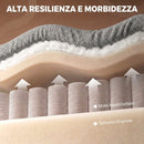 Poltrona Reclinabile Manuale 155° 99x97x102 cm con Poggiapiedi e Girevole 360° in Ciniglia Grigio Chiaro      