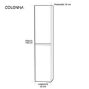 Mobile da Bagno Sospeso con Colonna Mazzoni Maiorca Light Noce Chiaro Frassinato