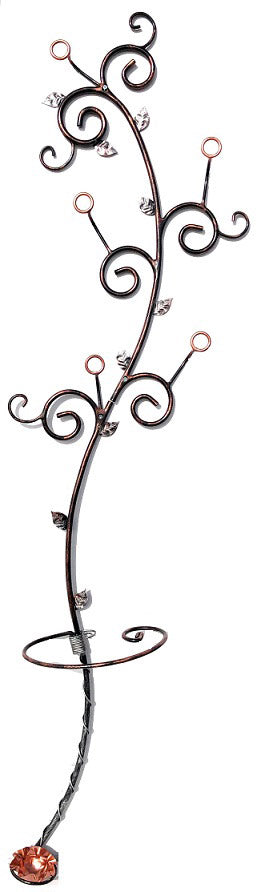 Appendiabiti da Parete 45x180 cm in Ferro Battuto Vasconi Edera Nero