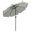 Ombrellone da Giardino Ø266x248,5 cm Inclinabile con Manovella Bianco Crema  