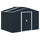 Casetta Box da Giardino Porta Attrezzi 277x195x192 cm con 2 Porte Scorrevoli Grigio Scuro