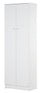 Armoire 2 Portes 62x182x34 cm Blanc Lisse