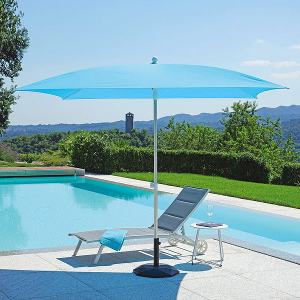 online Parasol de jardin 2,5x2,5m en aluminium et polyester bleu