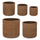 Ensemble de 5 vases cylindriques rouillés Rigo