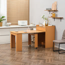 Tavolo Pieghevole da Pranzo 5 Persone 84x180x100 cm in Truciolato e Acciaio color Legno