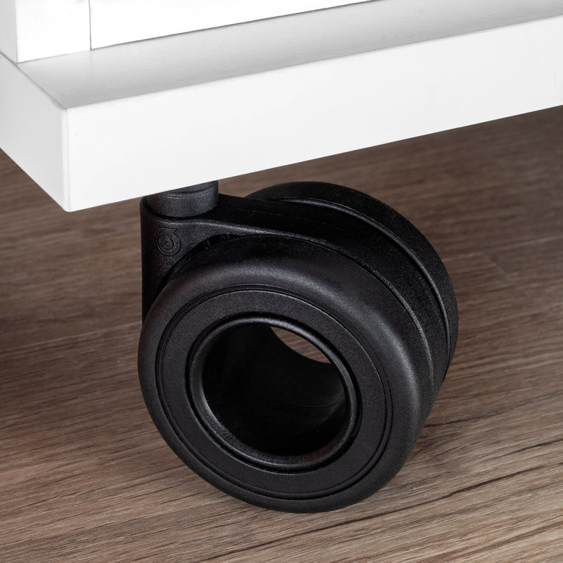 Kit 4 Ruote per Mobili Ø65 mm in Plastica Emuca Nero