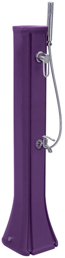 Mini Doccia Solare da Giardino 23L Miscelatore Lavapiedi e Doccetta viola