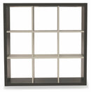 Libreria 9 Ripiani 113x113x39 cm in MDF Soriani Marrone e Bianca