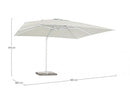 Ombrellone da Giardino Decentrato 4x4x2,93h m Eden Bianco 