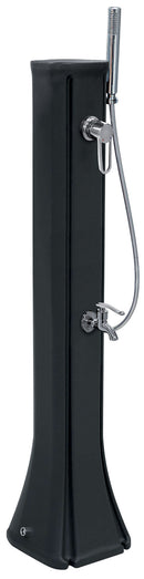 Mini Doccia Solare da Giardino 23L Miscelatore Lavapiedi e Doccetta Antracite