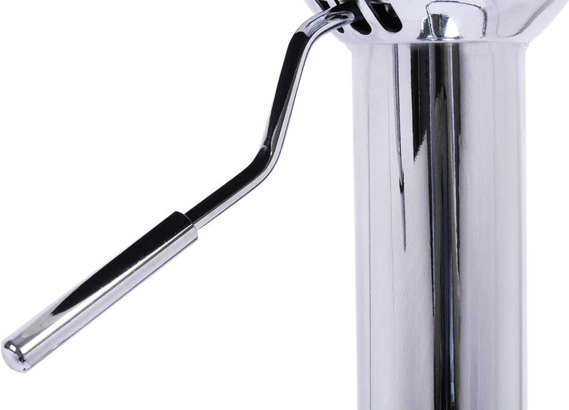 Set 2 Sgabelli 38x40x54/74 cm in Ecopelle con Base Cromata Nero