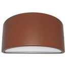 Lampada Applique Mezza Luna Chiusa Colore Corten per Esterno Linea Umbe Sovil