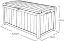 Baule Cassapanca da Esterno 128x61x65 cm in Resina Effetto Legno Keter Glenwood Marrone
