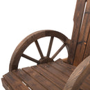 Sedia a Dondolo in Legno di Abete con 2 Ruote 
