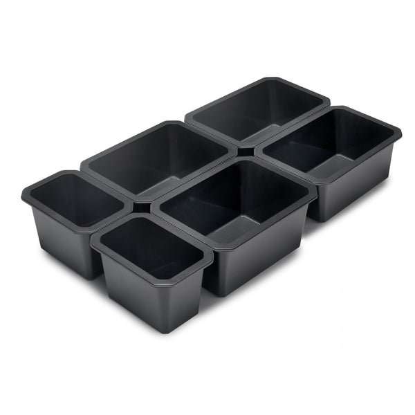 Emuca Tidy Gris Anthracite Tiroir de Salle de Bain Organisateur Conteneurs 6 Cubes en Technplastic acquista
