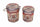 Ensemble de 2 poufs de rangement ronds en MDF crème