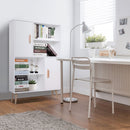 Libreria con Piedini in Legno di Pino Bianco 80x23.5x123 cm 