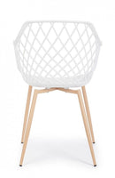 Set 4 Sedie 58x54x85,5 cm in Plastica Bianco